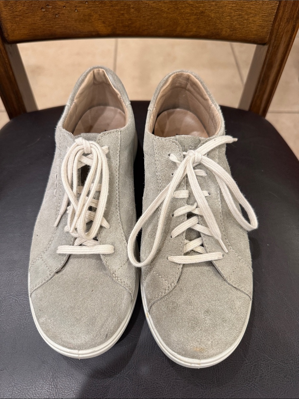 Josef Seibel Suede Casual Sneakers in Light olive Green Women’s EU Size 39